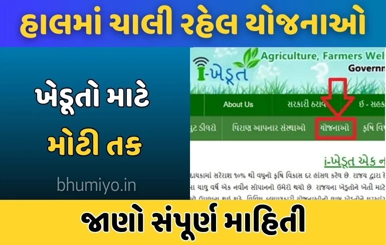 ikhedut portal હાલમાં ચાલી રહેલ યોજનાઓ